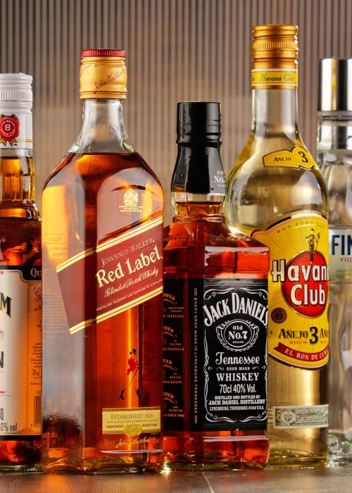 Alcohol bottle labels